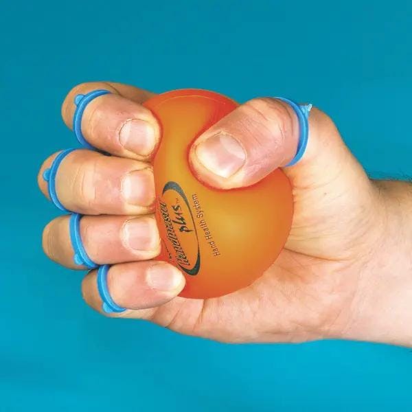 Handmaster Plus - Ball mit zwei Fingerschlingen zum Trainieren der Muskulatur Produktbild Web Groß Detailbild 2 L