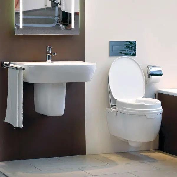 Toilettensitzerhöhung mit Deckel - 10 cm Erhöhung des Toilettensitzes Produktbild