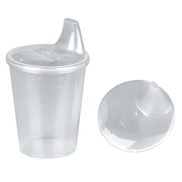 Einmal Trinkbecher mit Tülle - Graduiert, Volumen 175 ml Produktbild