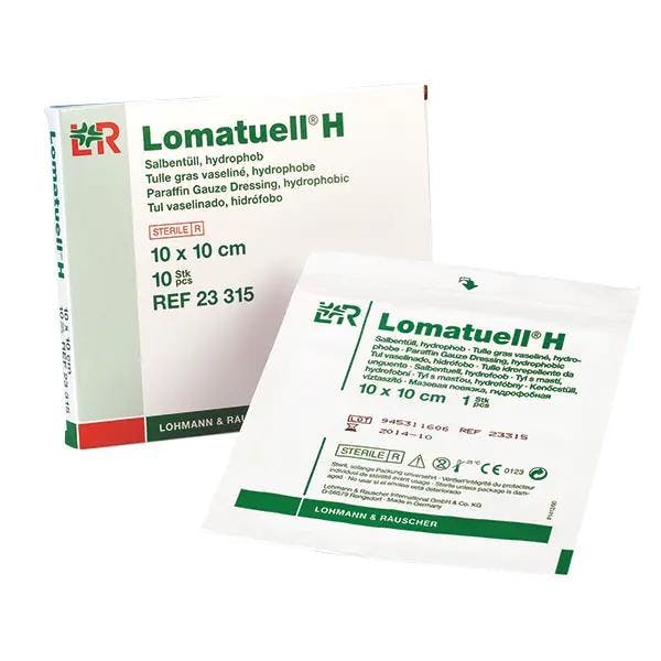 Lomatuell H - Salbentüll, hydrophob / Vaseline Tamponadenstreifen Produktbild