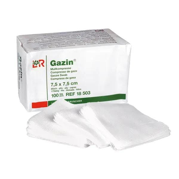 Gazin Mullkompressen, unsteril - sterilisierbar, 17-fädig Produktbild