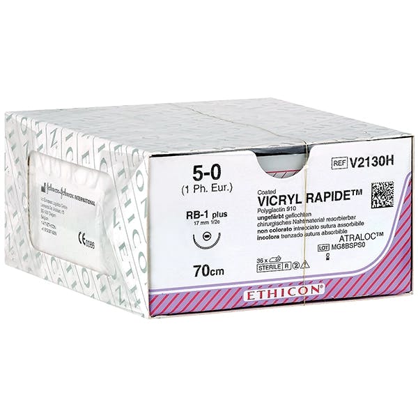 Vicryl Rapide, Ethicon - Resorbierbarer, geflochtener Synthetikfaden, ungefärbt Produktbild