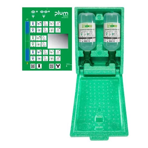 Plum Augenspülstation Duo - Wandbox mit zwei Flaschen Augenspülung DUO Produktbild