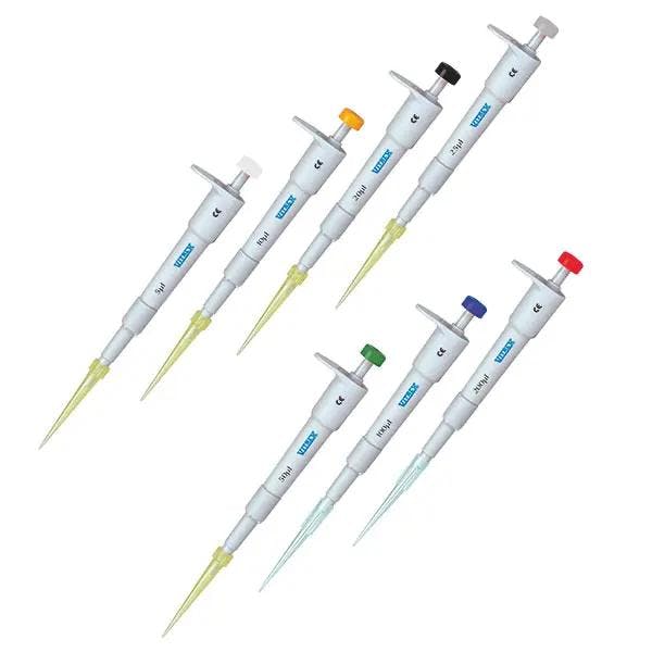 Mikroliter-Pipetten - Farbcodiert, ideal für das Abmessen kleinster Proben Produktbild
