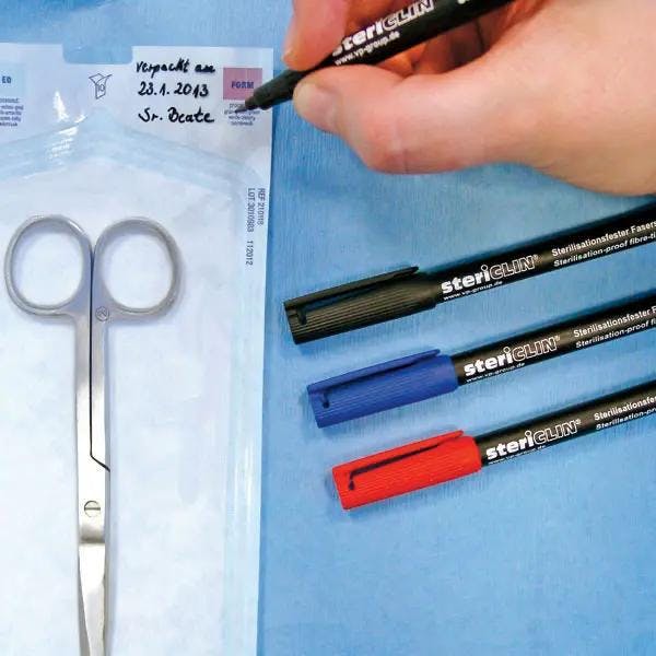 Sterilisationsfeste Faserschreiber - Strichbreite F (ca. 0,6 mm) Produktbild