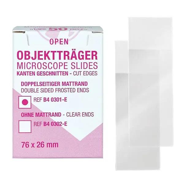 ECO-Objektträger - Standard, halbweiß, geschnitten und gewaschen, gut benetzbar Produktbild Web Groß Detailbild 1 L