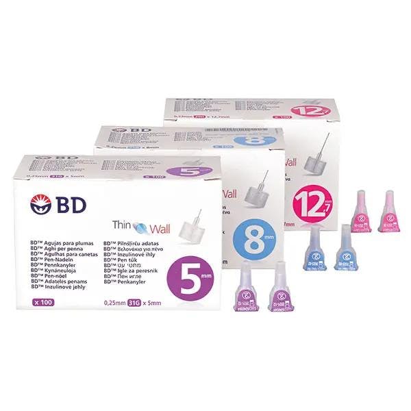 Thin Wall Pen-Nadeln - Passend für div. Pens wie OptiClik, OptiPen Pro, Omnican Pen, etc. Produktbild