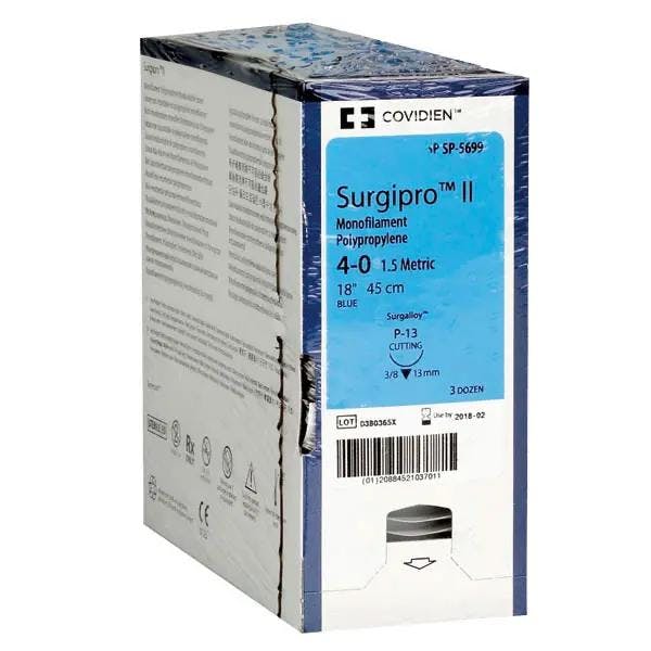 Surgipro II, Covidien - Inertes, nicht resorbierbares, steriles Nahtmaterial, gefärbt Produktbild