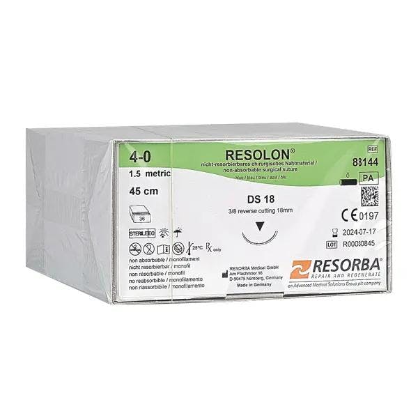 Resolon, Resorba - Nahtmaterial, synthetisch monofil nicht-resorbierbar, blau Produktbild Print Hauptbild L