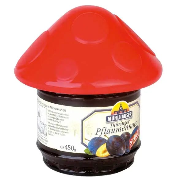 Greifhilfe für Drehverschlüsse, rot - Kegelförmiger Öffner aus Gummi Produktbild Web Groß Detailbild 1 L