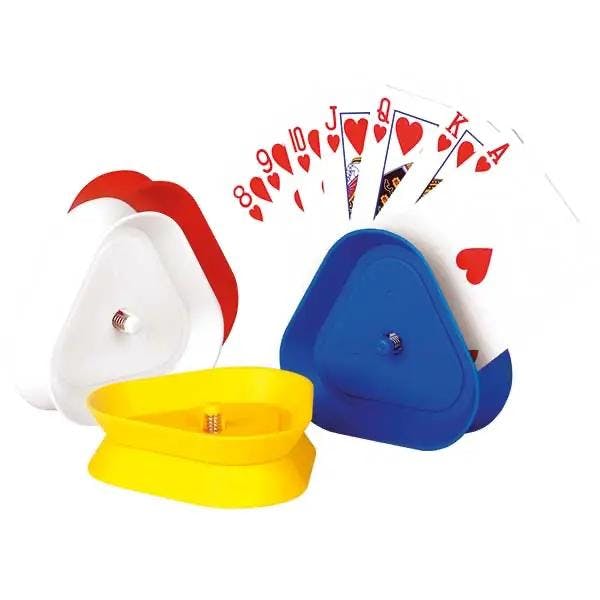 Kartenhalter-Set mit 4 Farben - Maße 8,6 x 2,6 x 8,2 cm Produktbild