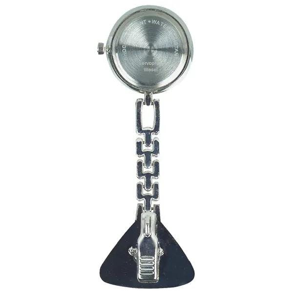 Schwesternuhr mit stabilem Clip und Sekundenanzeiger in einer Metalldose Produktbild Web Groß Detailbild 1 L