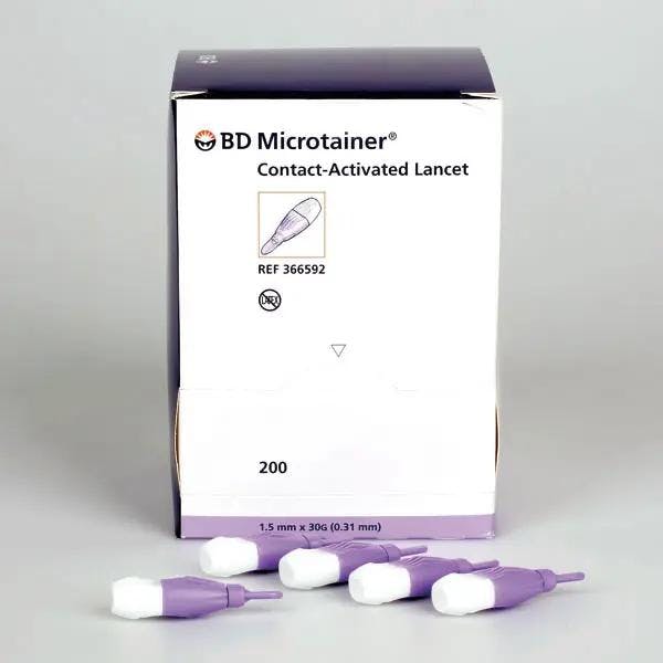 Microtainer Sicherheitslanzetten - kontaktaktiviert mit vordefinierter Einstichtiefe Produktbild Print Hauptbild L