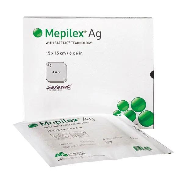 Mepilex Ag, steril - Silikonbeschichteter, antimikrobieller Schaumverband Produktbild