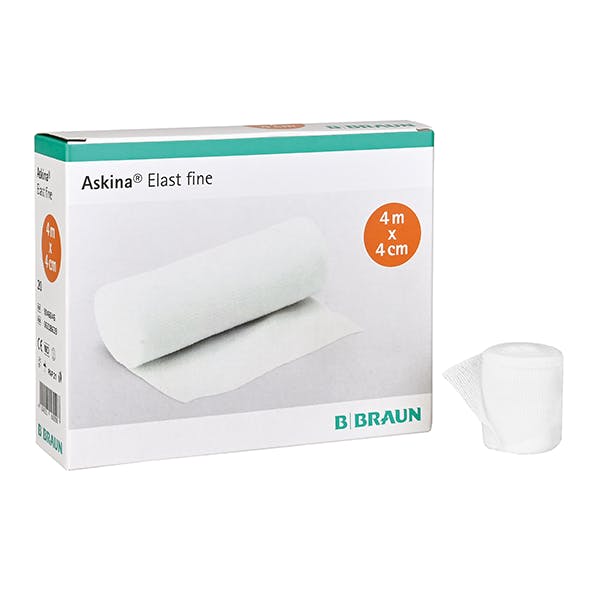 Askina Elast Fine - Fixierbinde einzeln cellophaniert, längselastisch für sicheren Sitz Produktbild