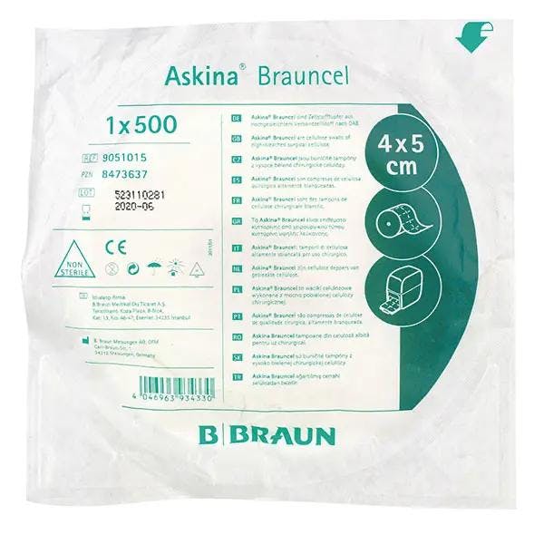 Askina Brauncel Zellstofftupfer B.Braun - Unsterile Zellstofftupfer von der Rolle Produktbild