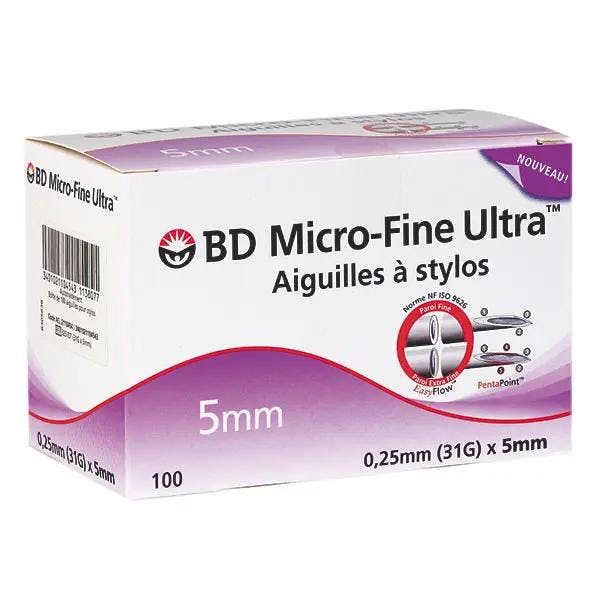 BD Micro-Fine Ultra PentaPoint Pen-Nadeln - 5-fach Schliff für komfortable Injektion Produktbild Web Groß Detailbild 1 L
