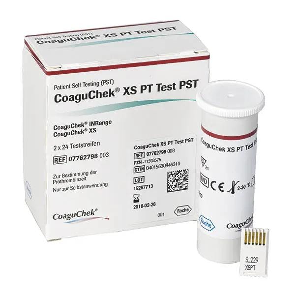 CoaguChek XS PT Test PST - Teststreifen Produktbild Web Groß Detailbild 1 L