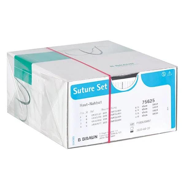 Dafilon Haut-Nahtset B.Braun - Bestehend aus 4 x 6 Nadel-Faden Kombinationen Produktbild