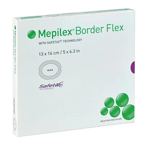 Mepilex Border Flex - Selbsthaftender, hochabsorbierender Polyurethanschaumverband Produktbild