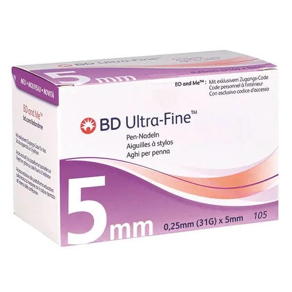 BD Ultra-Fine Pen-Nadel - zur Insulininjektion bei Diabetes, 105 Stück pro Packung Produktbild