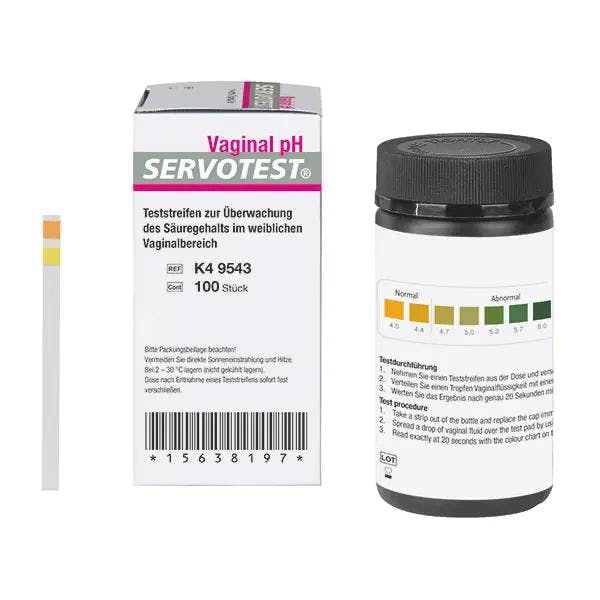 SERVOTEST Vaginal-pH-Indikatorstreifen - pH 4.0 - 7.0, schnell und einfach, 100 Stück Produktbild
