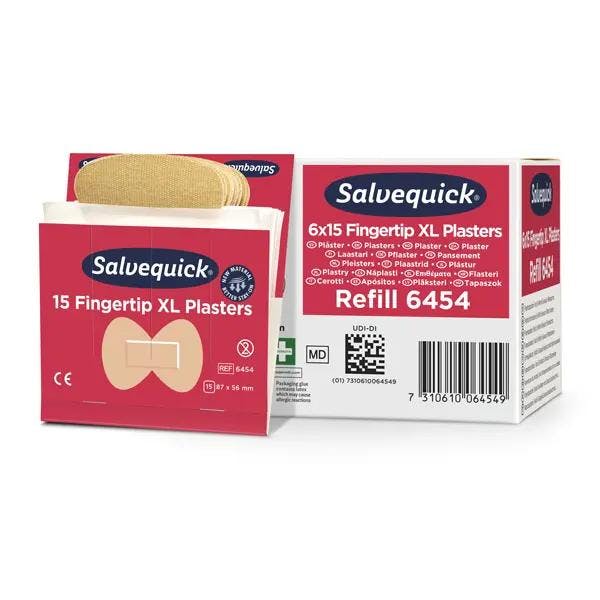 Salvequick Pflasterstrips Refill - Fingerkuppenpflaster, sicher und hautfreundlich Produktbild Web Groß Detailbild 1 L