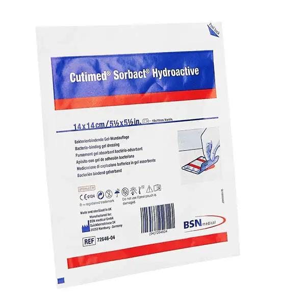 BSN Cutimed Sorbact Hydroactive Kompressen - mit hydrophober Wechselwirkung antimikrobiell Produktbild