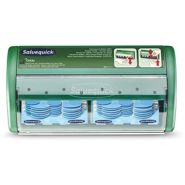 Salvequick Pflasterspender Blue Detectable - sicher, auch für Lebensmittelbranche geeignet Produktbild Print Hauptbild L