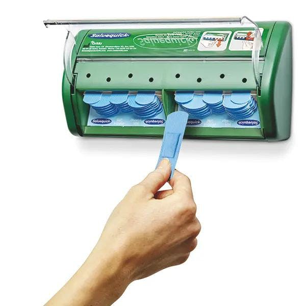 Salvequick Pflasterspender Blue Detectable - sicher, auch für Lebensmittelbranche geeignet Produktbild Web Groß Detailbild 3 L