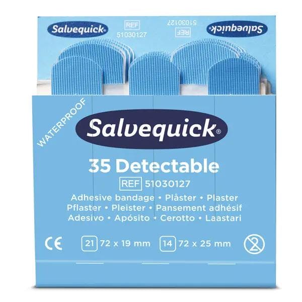 Salvequick Pflasterstrips Blue Detectable Refill - Nachfüllpackung, 6 Pack je Großpack Produktbild Web Groß Detailbild 1 L