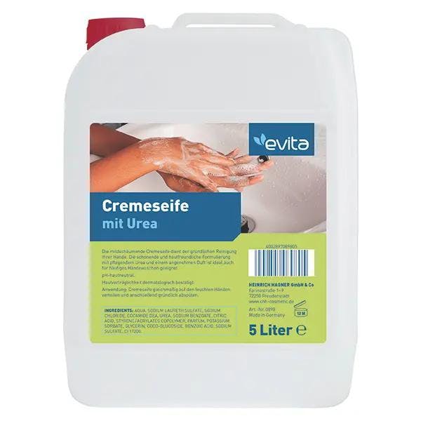 Evita - Cremeseife, mildschäumend, pH-hautneutral, hautschonend, versch. Sorten, 5 Liter Produktbild Web Groß Detailbild 1 L