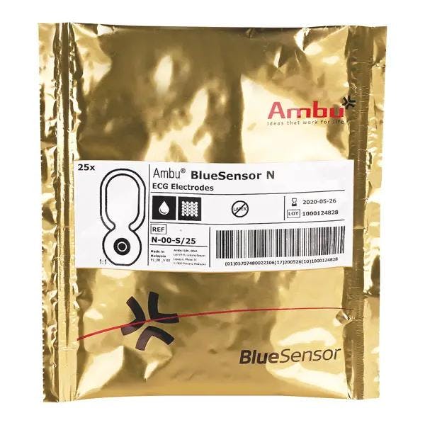 AMBU Blue Sensor Elektroden N-00-S - 30 x 22mm, Entwickelt für Säuglinge und Kleinkinder Produktbild Web Groß Detailbild 1 L