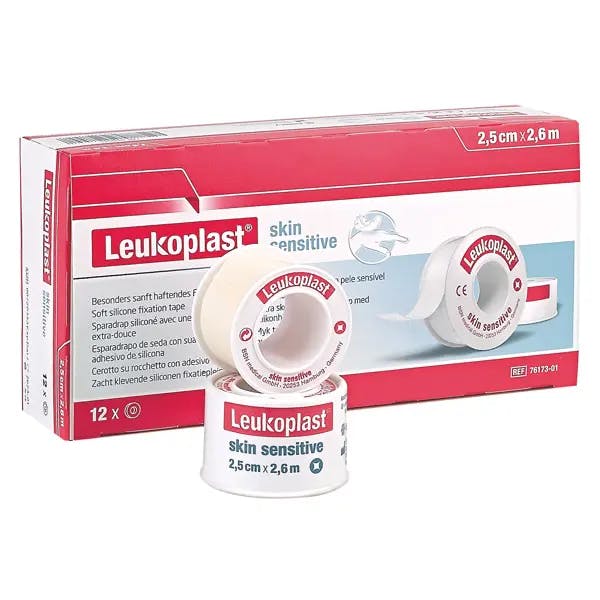 Leukoplast Skin Sensitive Fixierpflaster ohne Schutzring - hautfreundlich, atmungsaktiv Produktbild