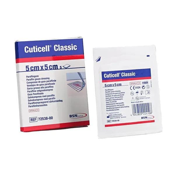 Cuticell Classic BSN - Sterile Salbenkompresse mit Weichparaffin imprägniert, latexfrei Produktbild Print Hauptbild L