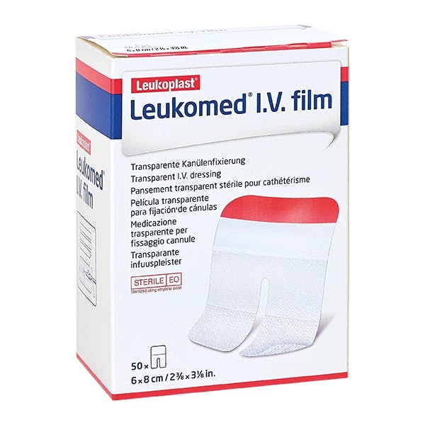 Leukomed I.V. Film sterile Kanülenfixierung - Transparent, wasserdampfdurchlässig Produktbild