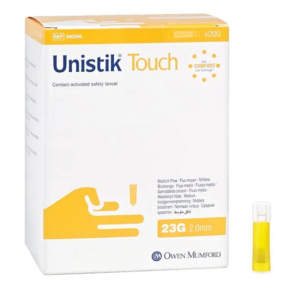 Unistik Touch Sicherheitslanzetten - Schmerzarme Blutentnahme Produktbild Web Groß Detailbild 3 L