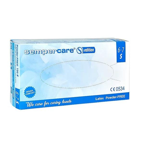 Sempercare Edition LOF Latex-Handschuhe - Unsteril, puderfrei Produktbild Web Groß Detailbild 1 L