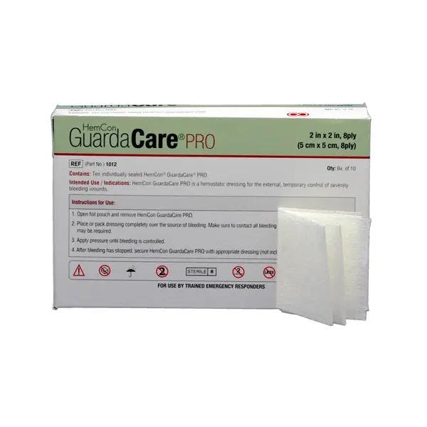 HemCon Guarda Care PRO - flexible, hämostatische Kompresse zur Blutungskontrolle Produktbild