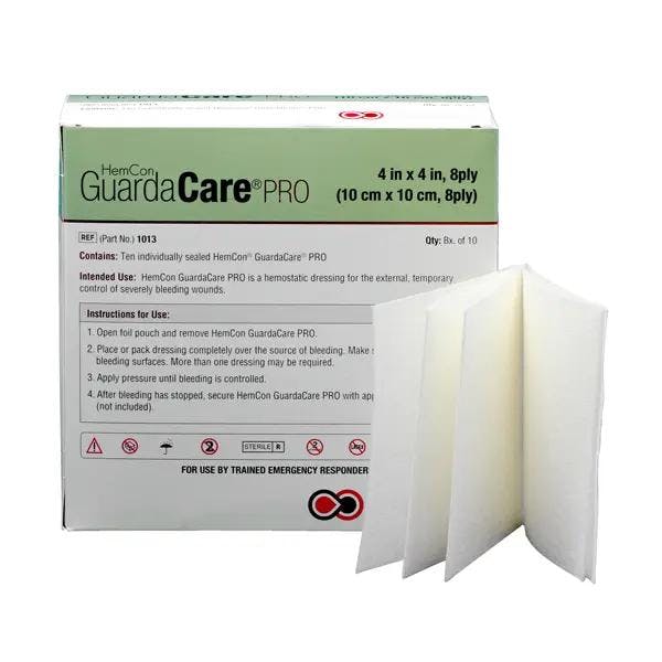 HemCon Guarda Care PRO - flexible, hämostatische Kompresse zur Blutungskontrolle Produktbild Web Groß Detailbild 1 L