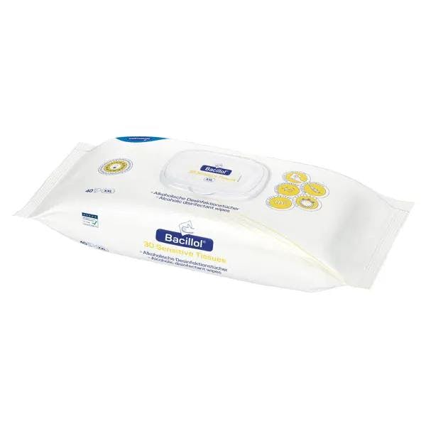 Bacillol 30 Sensitive Tissues - Aldehydfrei, Reißfest, Schnellwirkend, Farbstofffrei Produktbild Print Hauptbild L