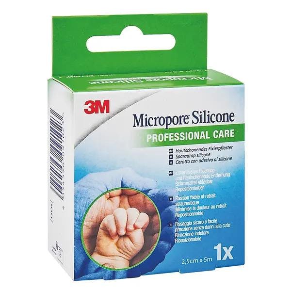 3M Micropore Silikonrollenpflaster blau - Zur Fixierung von Verbänden und med. Zubehör Produktbild