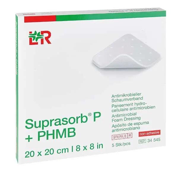 Suprasorb P plus PHMB - Steriler, antimikrobieller PU Schaumverband Produktbild Web Groß Detailbild 1 L