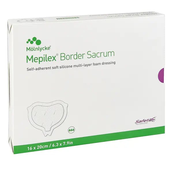 Mepilex Border Sacrum - Steriler Schaumverband für Dekubitus und chirurgische Wunden Produktbild