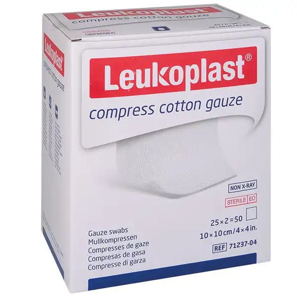 Leukoplast compress cotton gauze - Sterile Mullkompressen Produktbild Print Hauptbild L