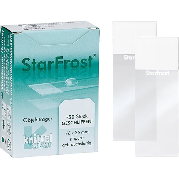 Objektträger Star Frost - mit Mattrand, weiß Produktbild