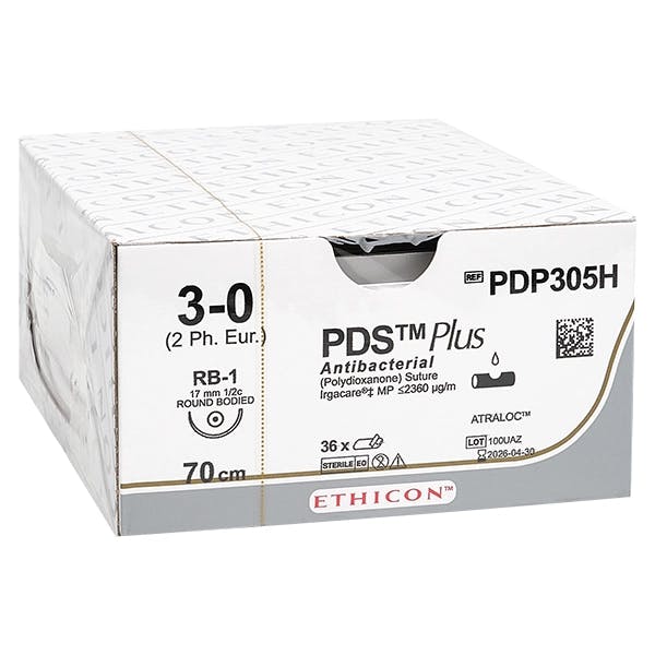 Ethicon PDS II Plus ungefärbt - Langsam resorbierbares, monofiles Nahtmaterial Produktbild Print Hauptbild L