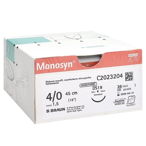 Braun Monosyn ungefärbt - Monofiles, mittelfristig resorbierbares Nahtmaterial Produktbild
