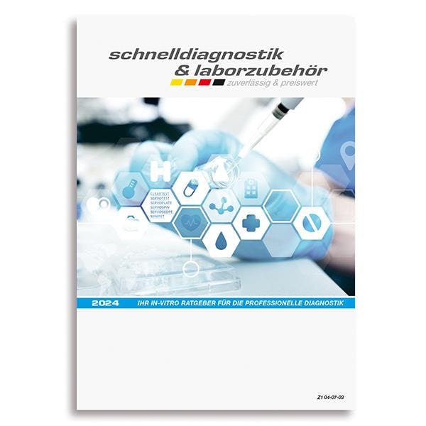 Diagnostik-Broschüre 2024 A4 - Übersicht über preiswerte Teststeifen und Testkassetten Produktbild