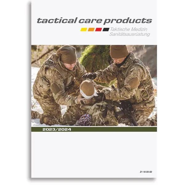 Prospekt Tactical Care Products - Fachkatalog für taktische Medizin und Sanitätsausrüstung Produktbild